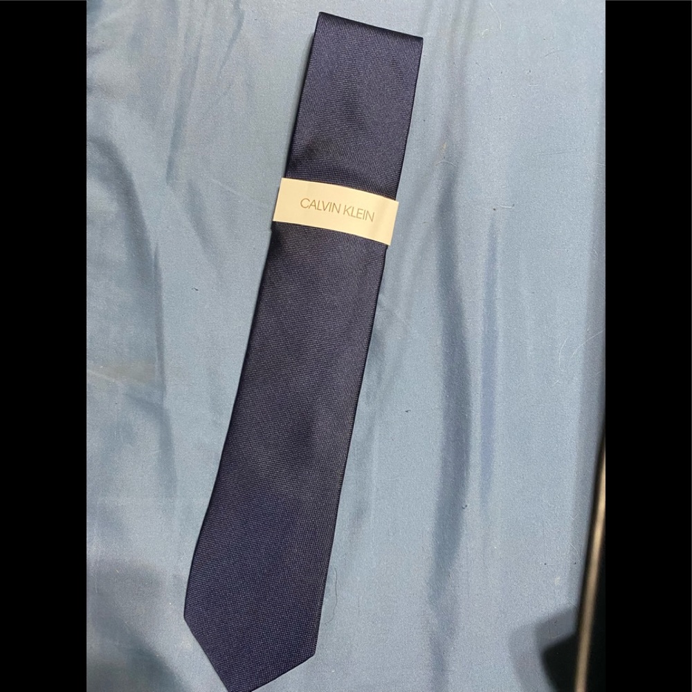 NWT Calvin Klein Navy Tie